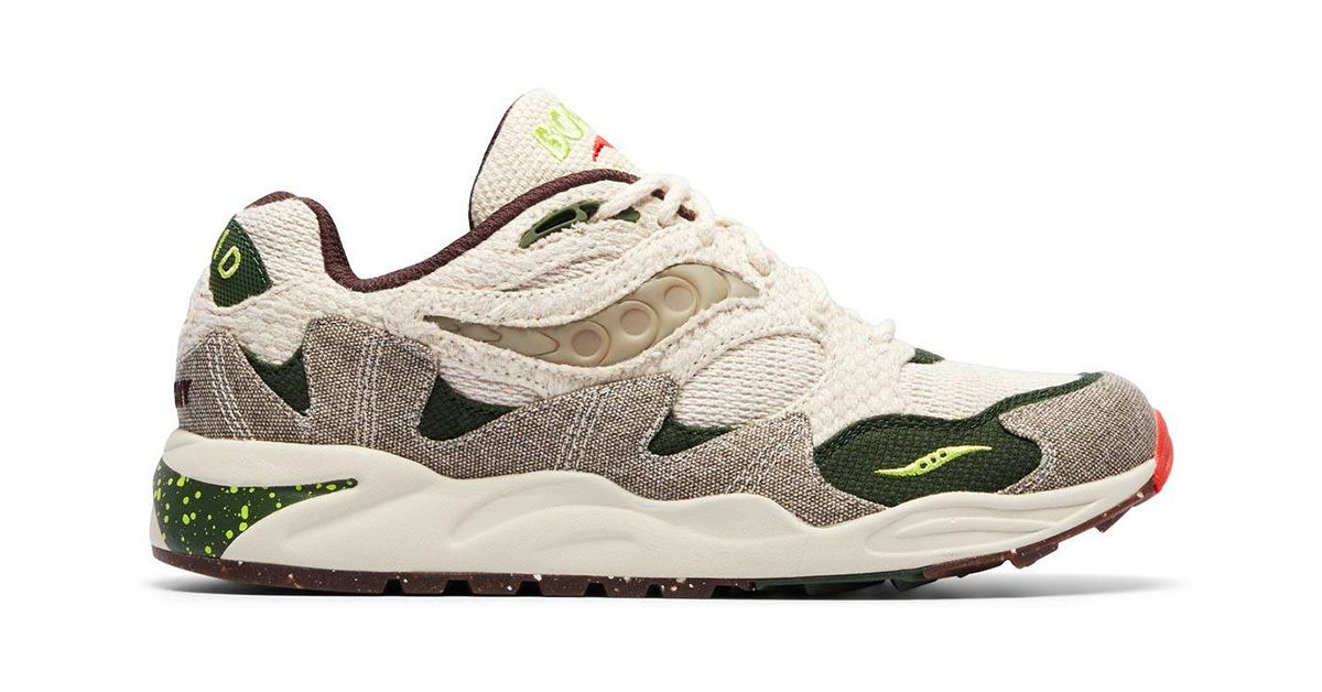 Natürliche Eleganz von worldwide und Saucony mit dem Grid Shadow 2 „Jaunt Woven“